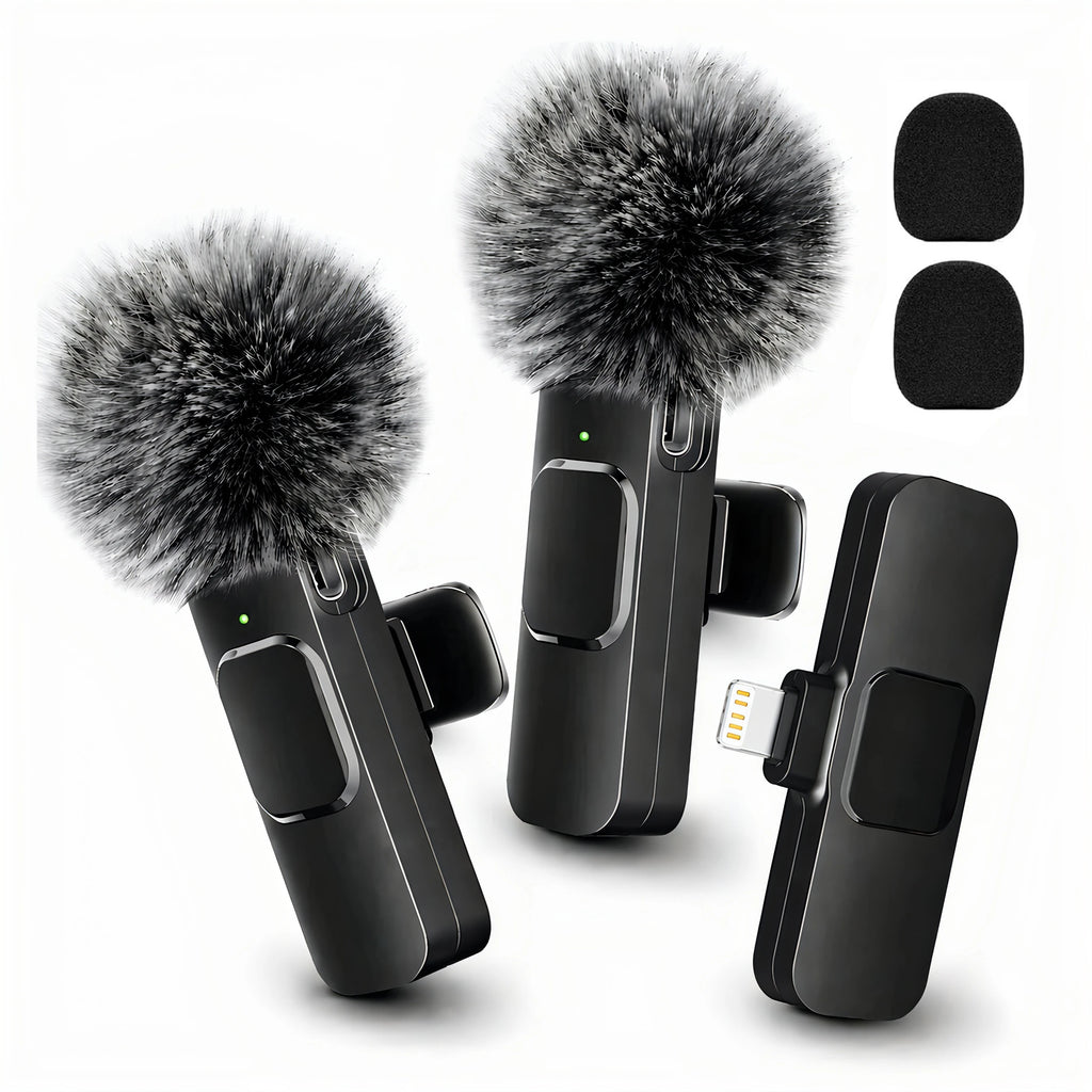 Wireless Lapel Microphone, Lightning Connector, mini Clip Microphone,