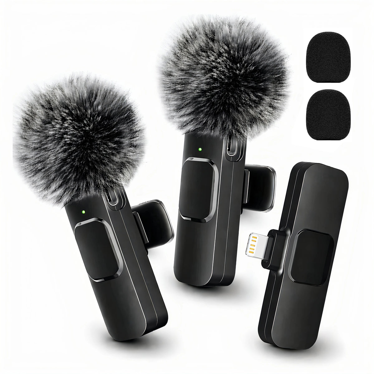 Wireless Lapel Microphone, Lightning Connector, mini Clip Microphone,