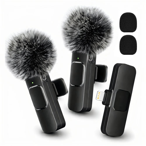 Wireless Lapel Microphone, Lightning Connector, mini Clip Microphone,