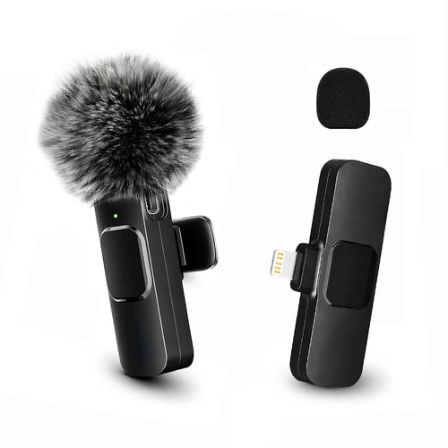 Wireless Lapel Microphone, Lightning Connector, mini Clip Microphone,
