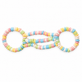 Pastel candy cuffs shown alone on a white background