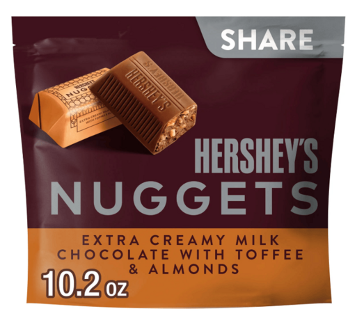 Hershey's Nuggets Milk Chocolate, Toffee and Almonds Candy, Share Pack