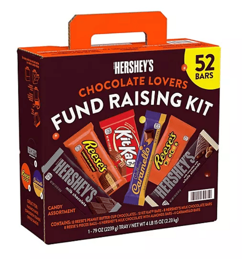 HERSHEY'S Chocolate Lovers Candy Bars, Variety Pack, Full Size 52-Pack