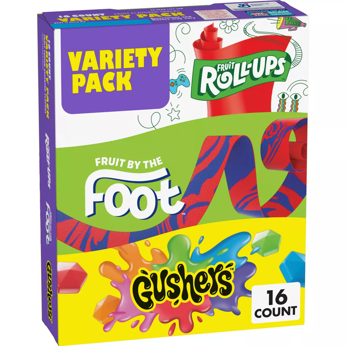 Fruit Roll-Ups, Fruit by the Foot & Gushers Variety Snacks