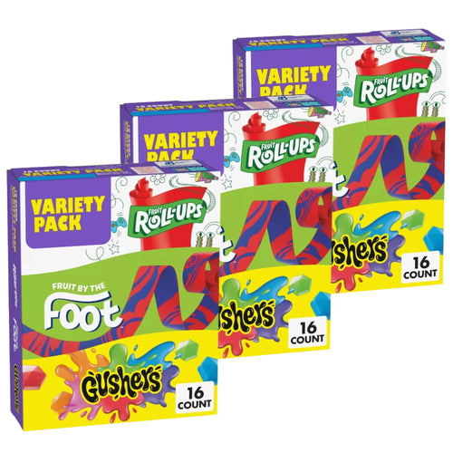 Fruit Roll-Ups, Fruit by the Foot & Gushers Variety Snacks