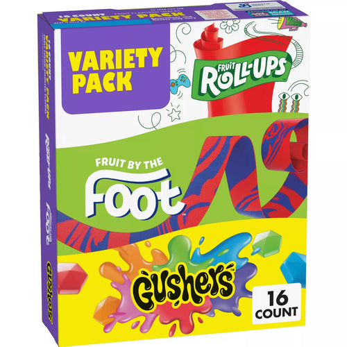 Fruit Roll-Ups, Fruit by the Foot & Gushers Variety Snacks